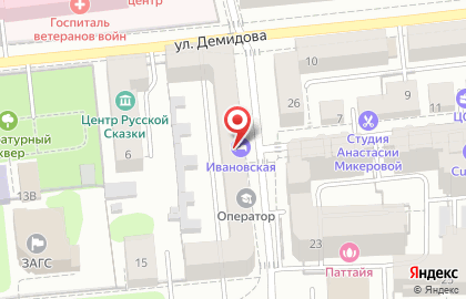 Гостиница Ивановская на улице Батурина на карте