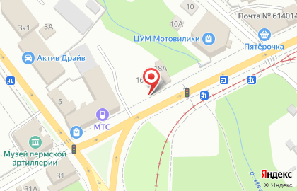 Салон связи МТС в Мотовилихинском районе на карте