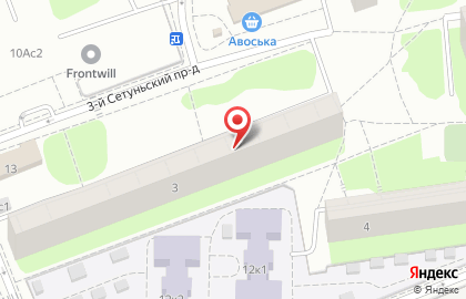 Участковый пункт полиции район Раменки в 3-м Сетуньском проезде на карте