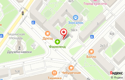 Зоосалон на Пресне на карте