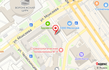 Магазин Семь дней на улице Моисеева на карте