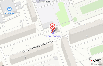 Салон печати Слон на бульваре Маршала Крылова на карте