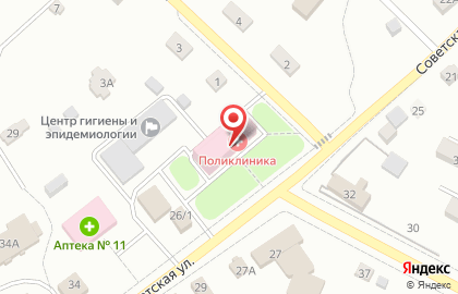 Поликлиника в Петропавловске-Камчатском на карте