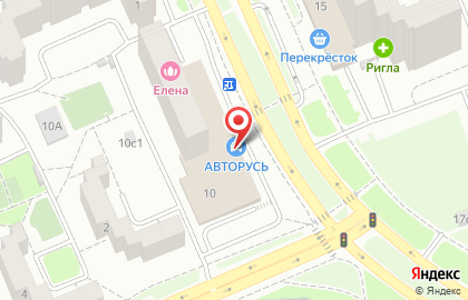 Магазин автотоваров и технического обслуживания Авторусь в Южном Бутово на карте