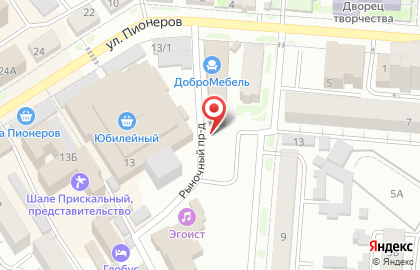Киоск по продаже кондитерских изделий в Октябрьском районе на карте