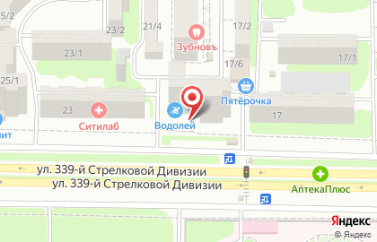 Автошкола Лидер-Авто на улице 339-й Стрелковой Дивизии на карте