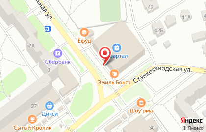 Салон продаж и обслуживания Tele2 на Станкозаводской улице на карте