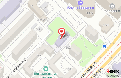 Пушкинская школа №1500 с дошкольным отделением на Русаковской улице на карте