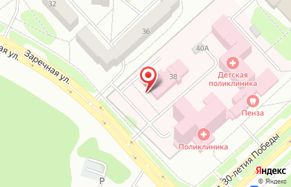 Комбинат детского питания на Заречной улице на карте