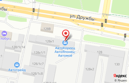 Федеральная сеть специализированных магазинов корейских автозапчастей АвтоКореец на улице Дружбы на карте