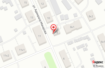 Супермаркет Фасоль на улице Адмирала Макарова на карте