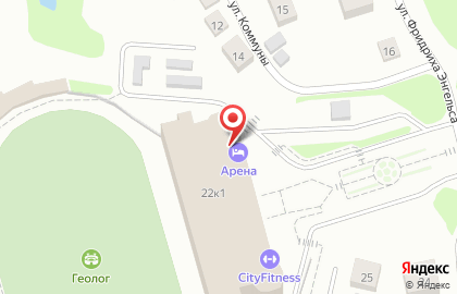 Гостиничный комплекс Арена на улице Коммуны на карте