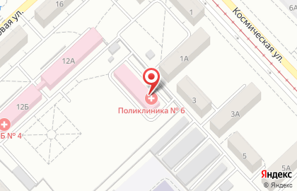 Больница Кемеровская Городская Клиническая Больница №4 на Космической улице на карте