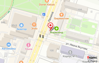 Уфа-печать, Советский район на улице Ленина на карте