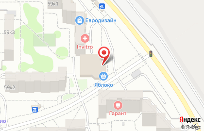 Супермаркет Яблоко на улице Крестинского на карте