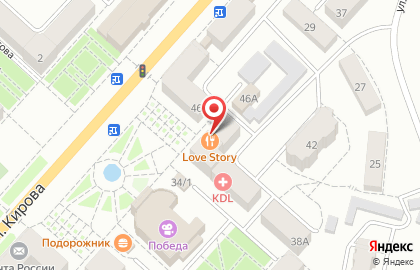 Ресторан Love Story на проспекте Кирова на карте