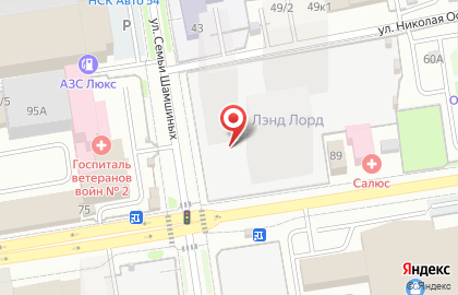 Центральный район Киоск по продаже фруктов и овощей на улице Семьи Шамшиных на карте