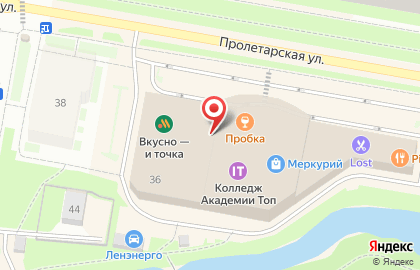 Салон продаж МТС на Пролетарской улице, 36 лит а на карте