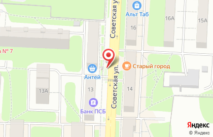 Киоск овощей и фруктов на Советской улице на карте
