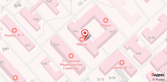 Клиническая больница МЕДСИ в Боткинском проезде на карте