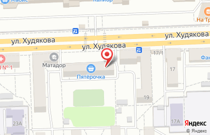 Супермаркет Пятерочка на улице Худякова на карте
