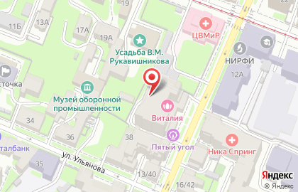 Ножевой клуб бар АХМАДУ на улице Семашко на карте