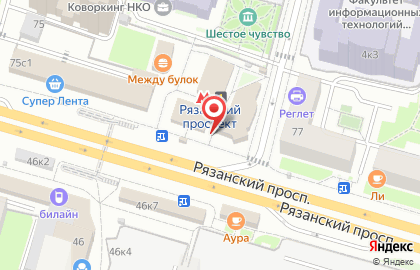 Магазин фастфудной продукции Mr.Донер на Рязанском проспекте на карте