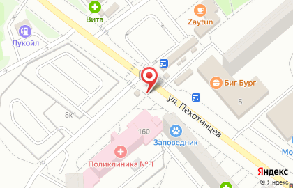 Киоск по продаже фастфудной продукции в Железнодорожном районе на карте