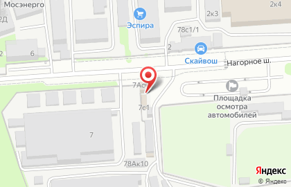 Шиномонтажная мастерская на Нагорном шоссе на карте