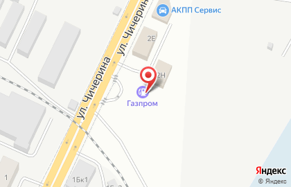 АЗС Газпром на улице Чичерина на карте
