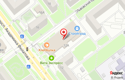 Торговая компания Мастерица на проспекте Академика Филатова на карте