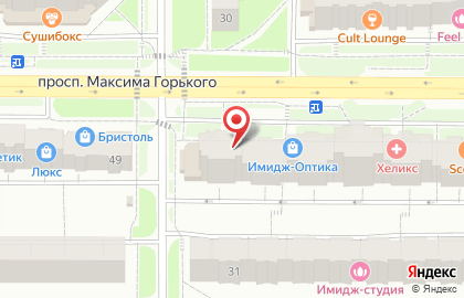 Зоомагазин Баловень на проспекте Максима Горького на карте