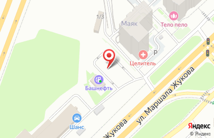 АЗС, ОАО АНК Башнефть на улице Маршала Жукова на карте