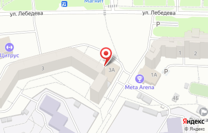 Шубинский на улице Лебедева на карте