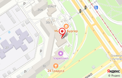 Капри в Олимпийском микрорайоне на карте