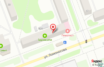 Магазин овощей и фруктов на ул. Ломоносова, 90 на карте