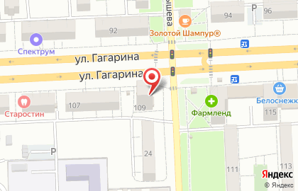 Райффайзенбанк на улице Гагарина на карте