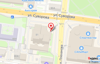 Банкомат СберБанк на улице Суворова, 81 на карте
