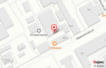 Компания по продаже деревянных окон Окна Эконова на Майкопской улице на карте