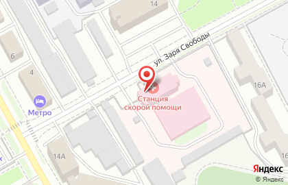 Станция скорой медицинской помощи на улице Комарова на карте