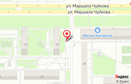 Магазин кондитерских изделий на ул. Маршала Чуйкова, 20 на карте