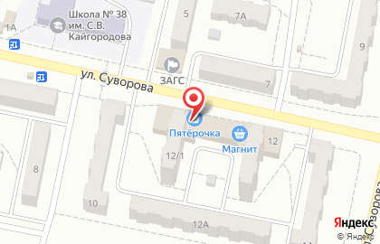 Универсам Пятерочка в Ленинск-Кузнецком на карте