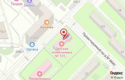 Детская городская поликлиника №131 на карте