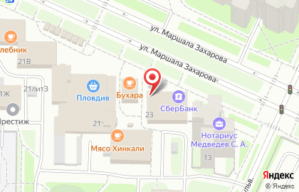 Аптека Лекрус на улице Маршала Захарова на карте