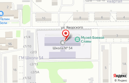 Средняя общеобразовательная школа №54 на улице Яворского на карте