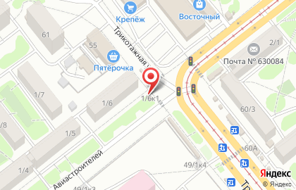 Цветочный салон в Новосибирске на карте