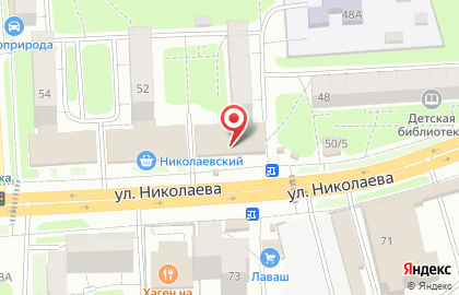 Супермаркет Магнит на улице Николаева на карте