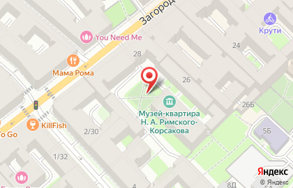Магазин мужской одежды на Загородном проспекте, 28 на карте