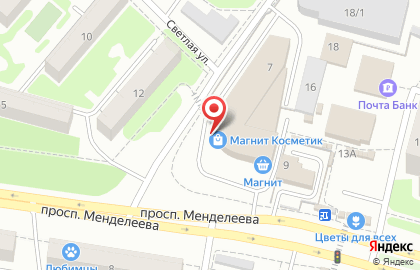 Фирменный магазин Свежевъ на проспекте Менделеева на карте