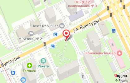 Указатель системы городского ориентирования №6267 по ул.Островского, д.4 р на карте